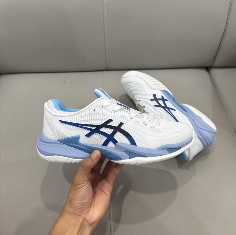 Giày Asics Court FF 3 Novak - White Tuna Blue 1041A - Hình ảnh 2