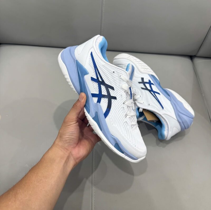 Giày Asics Court FF 3 Novak - White Tuna Blue 1041A - Hình ảnh 4