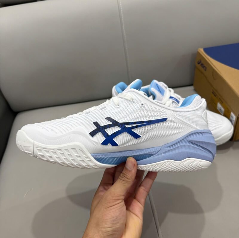 Giày Asics Court FF 3 Novak - White Tuna Blue 1041A - Hình ảnh 3