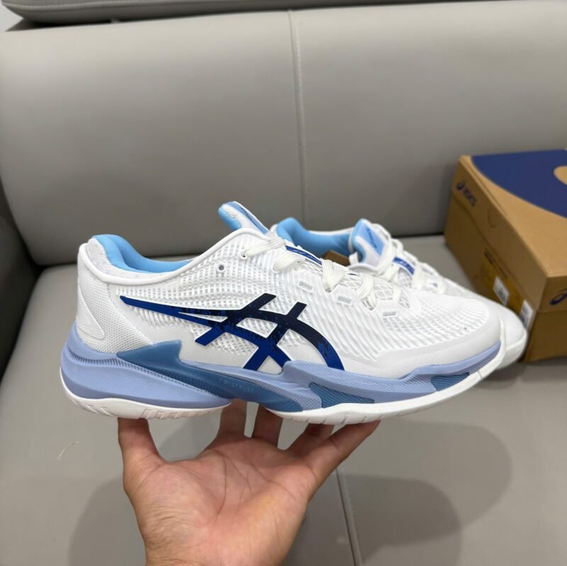 Giày Asics Court FF 3 Novak - White Tuna Blue 1041A