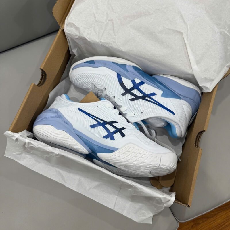 Giày Asics Court FF 3 Novak - White Tuna Blue 1041A - Hình ảnh 7