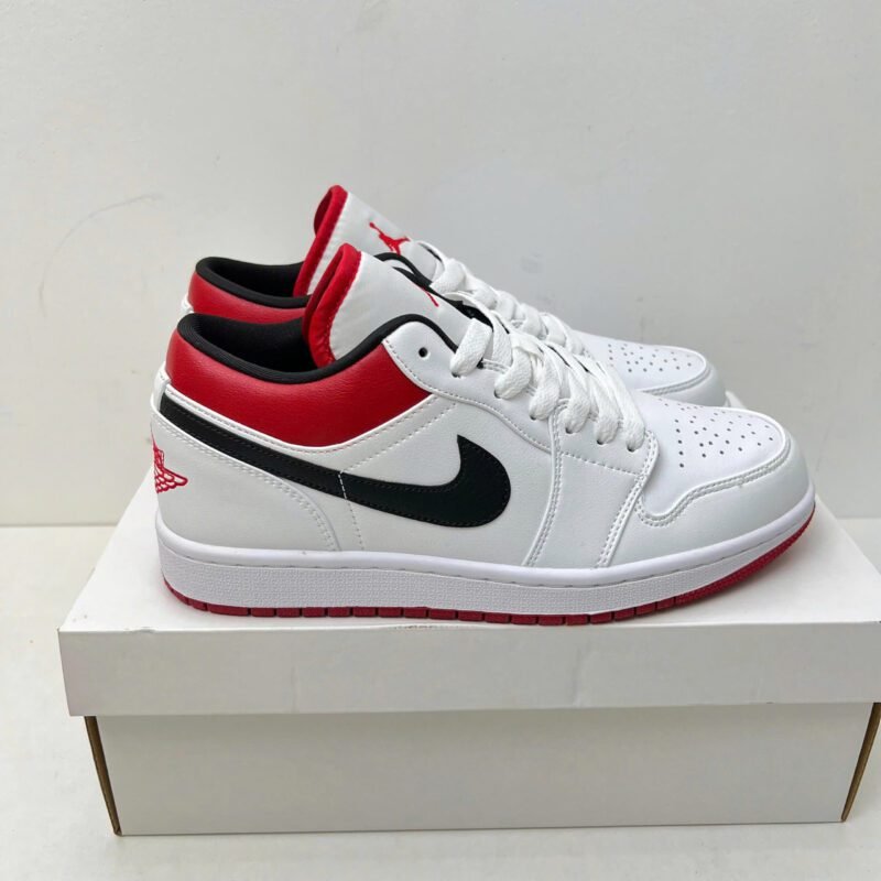 Giày Nike Air Jordan 1 Low GS - White Gym Red - Hình ảnh 3