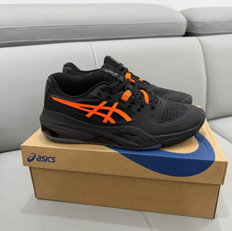 Giày Asics Gel Resolution X - Black Shocking Orange 1041A - Hình ảnh 2