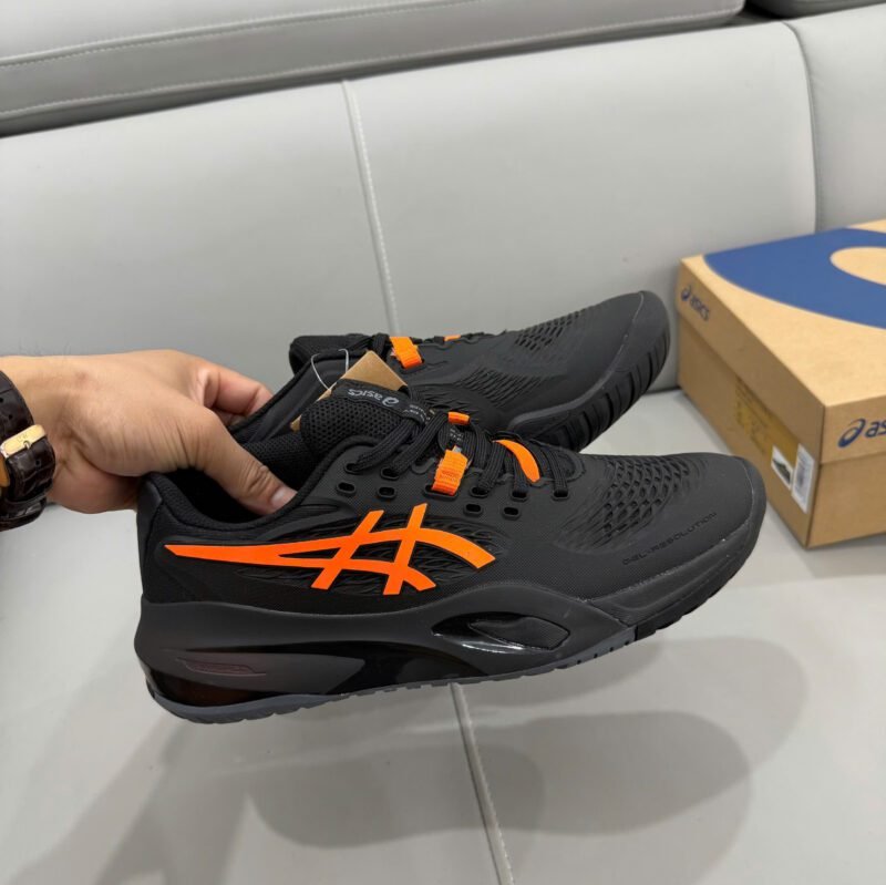 Giày Asics Gel Resolution X - Black Shocking Orange 1041A - Hình ảnh 4