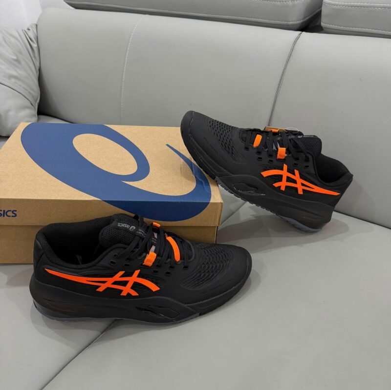 Giày Asics Gel Resolution X - Black Shocking Orange 1041A