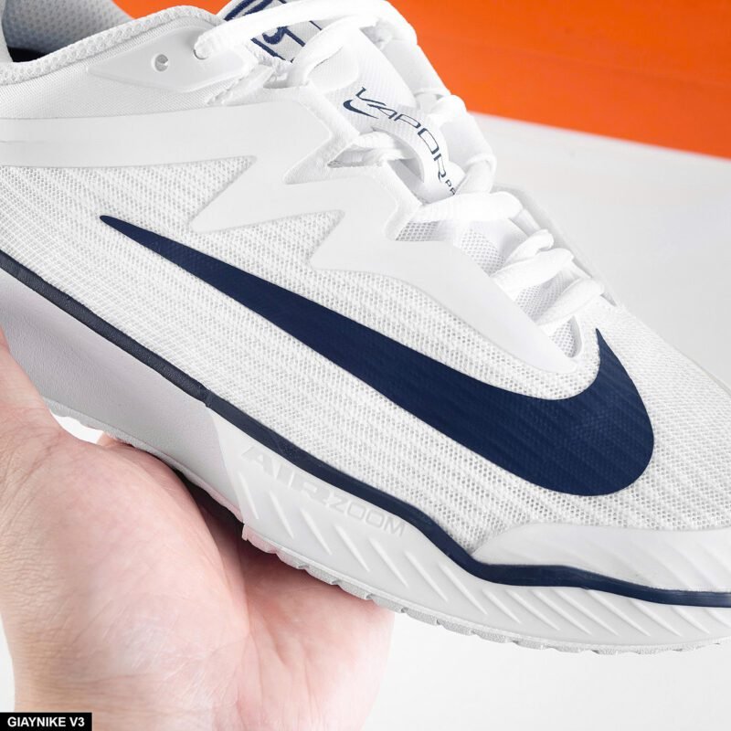 Giày Nike Court Air Zoom Vapor Pro 3 Premium HC - White Midnight Navy - Hình ảnh 12
